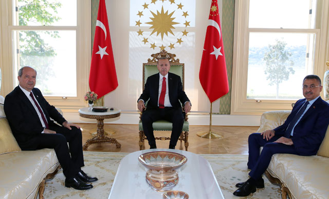 KKTC Başbakanı Tatar, Erdoğan'la görüştü